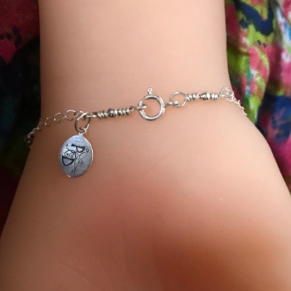 Amazonite Sterling Silver Bracelet- Amazonite Bar Style Bracelet - Picture 5 of 5